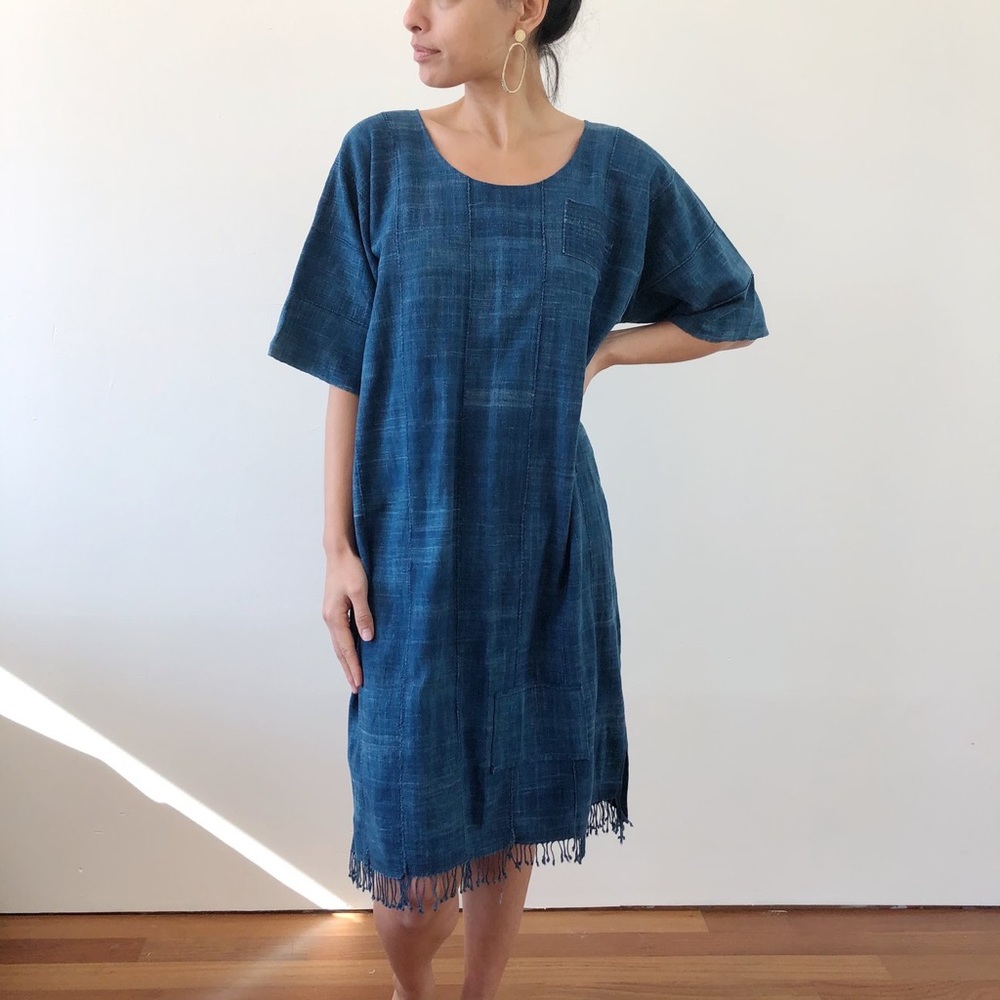 Mira Blackman Handwoven Shift Dress